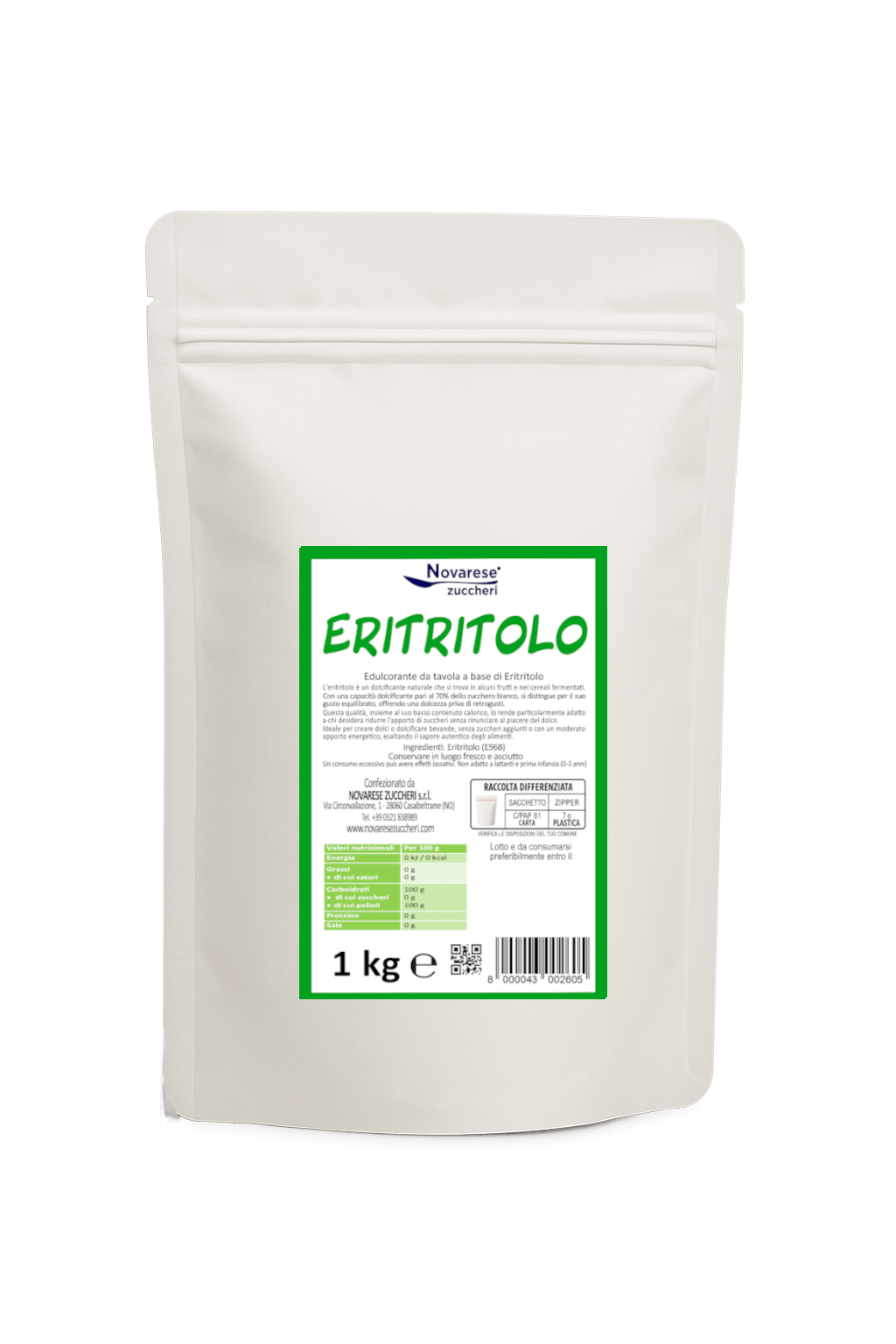 Eritritolo - Sacchetto da 1 kg