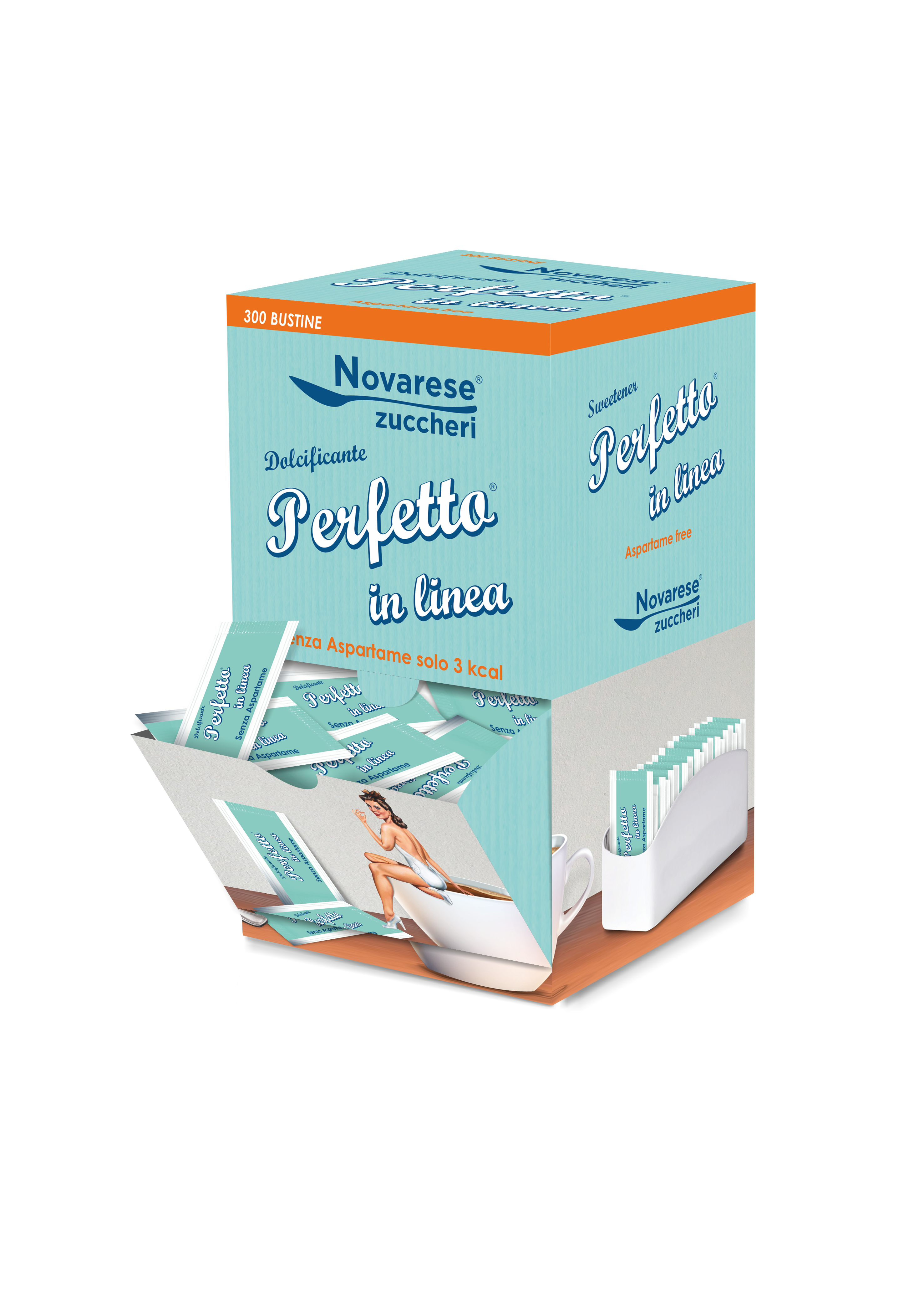 Perfetto in Linea | Dolcificante senza aspartame - Espositore da 300 bustine