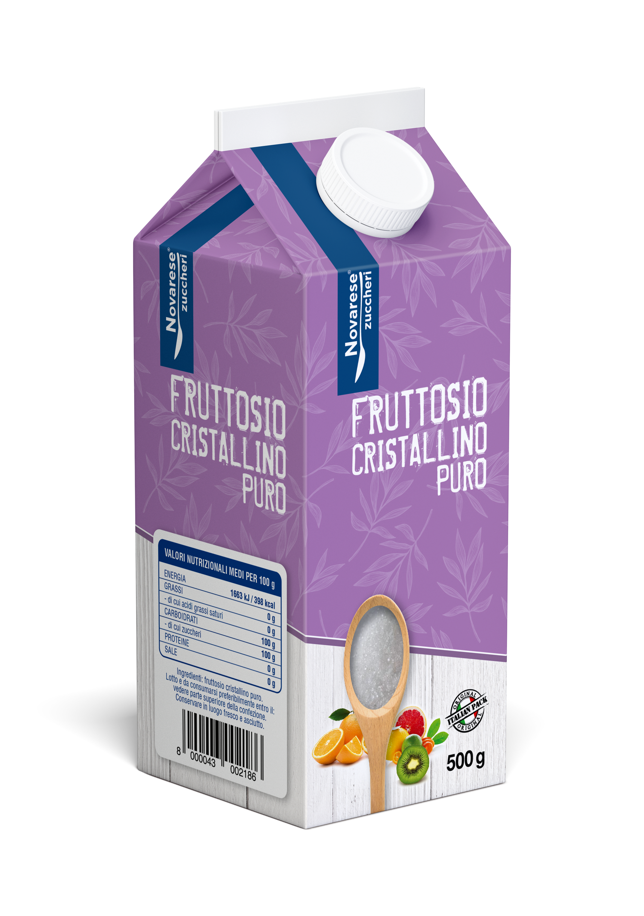 Fruttosio Cristallino Puro - Brik da 500 g