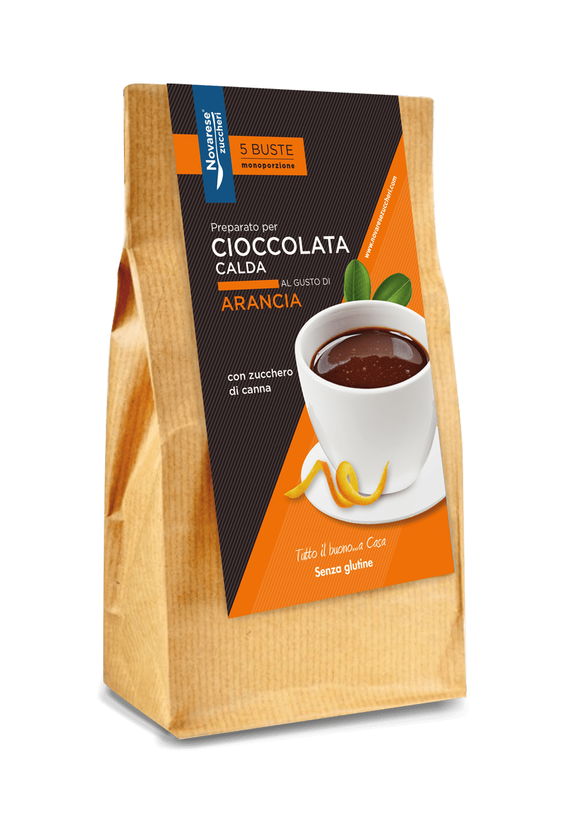 Preparato per cioccolata gusto Arancia - Sacchetto da 5 buste