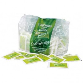 White sugar, biodegradable wrapper
