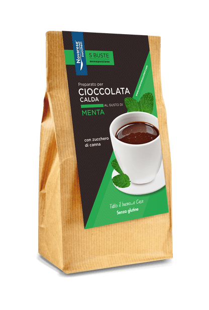 Preparato per cioccolata gusto Menta - Sacchetto da 5 buste