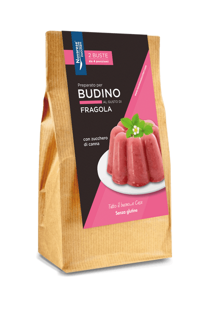 Budino aromatizzato alla Fragola - Sacchetto da 2 buste