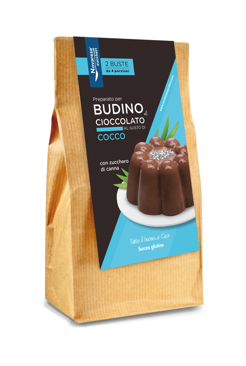 Budino al Cioccolato gusto Cocco - Sacchetto da 2 buste