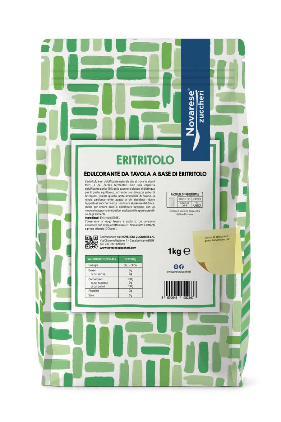 Eritritolo - Sacchetto da 1 kg